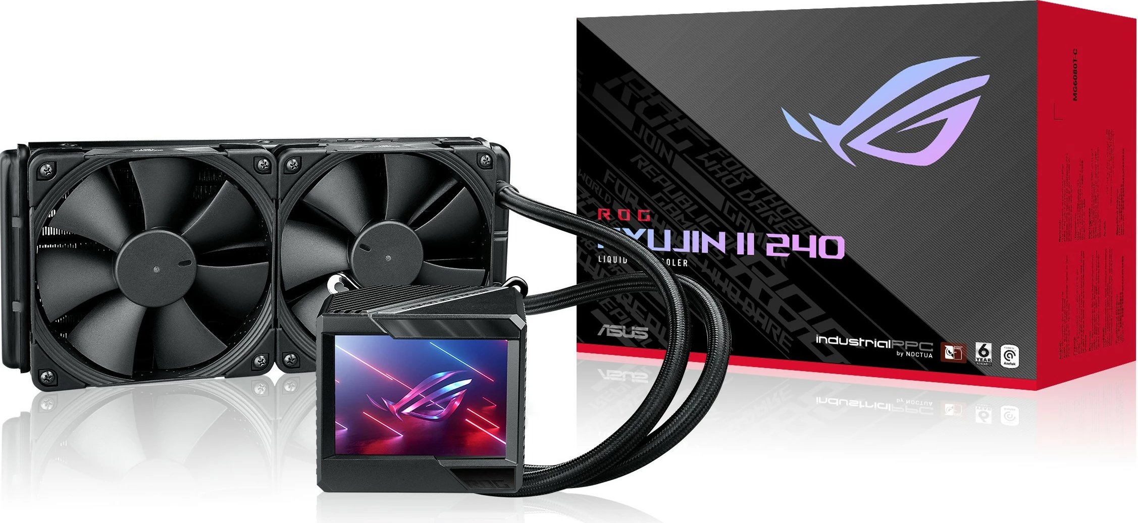 Ftohës i lëngshëm ASUS ROG RYUJIN II 240, 2x120mm, LCD, i zi