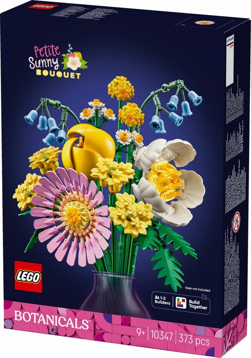 Set LEGO Botanicals 10347 Small Sunny Bouquet, 373 pjesë, plastikë, shumëngjyrëshe