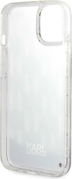 Mbështjellës Karl Lagerfeld KLHCP14MLMNMK për iPhone 14 Plus 6.7", hardcase, Liquid Glitter Monogram, zi
