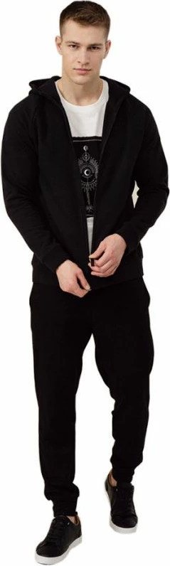 Duks me kapuç Outhorn, modeli HOL22 BLM618 20S për meshkuj, ngjyrë e zezë