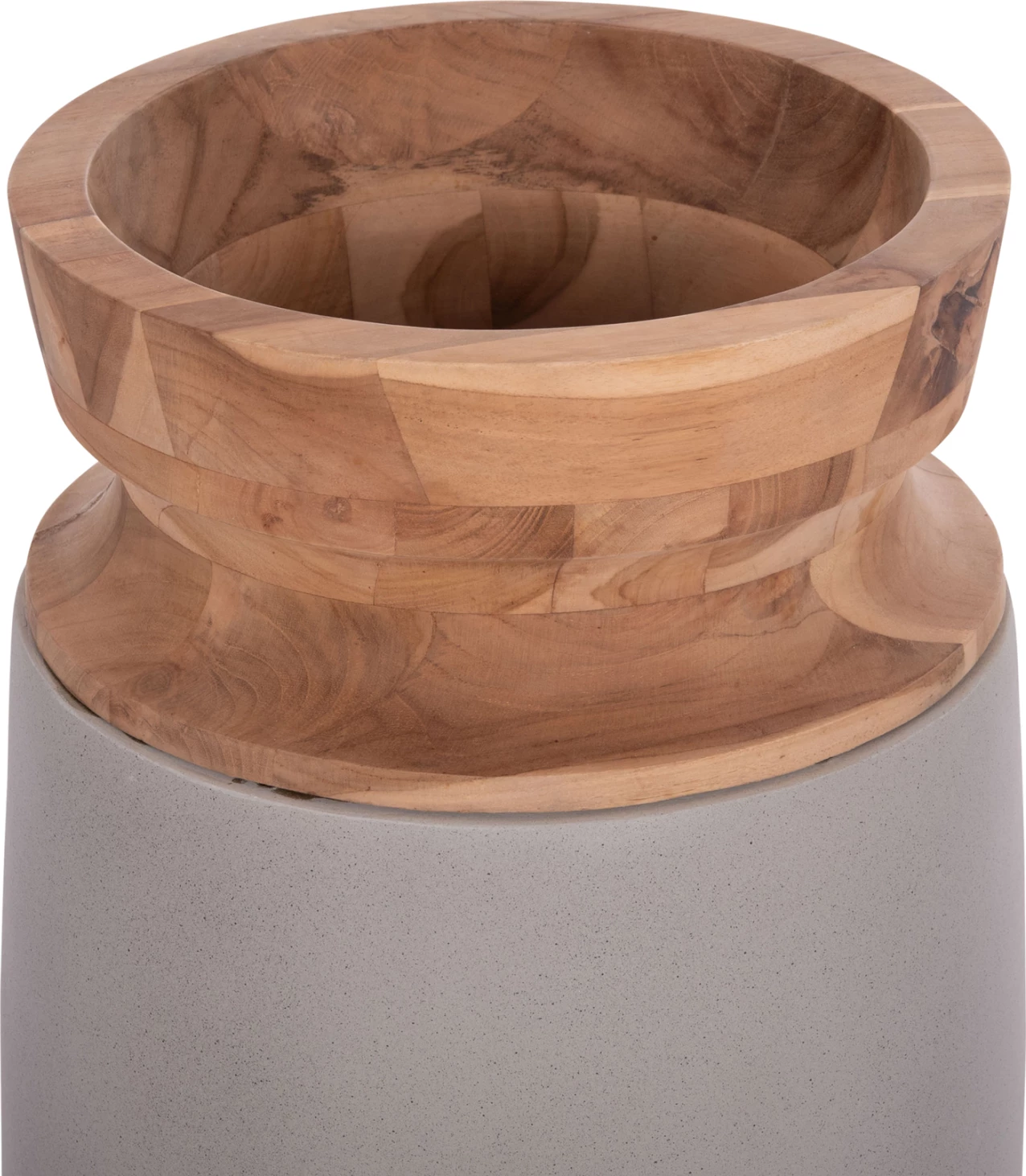 Vazo dekorative për dysheme, LINTER FH4662.03S, fibër-cement, ngjyrë gri, dru tik, 34x60cm