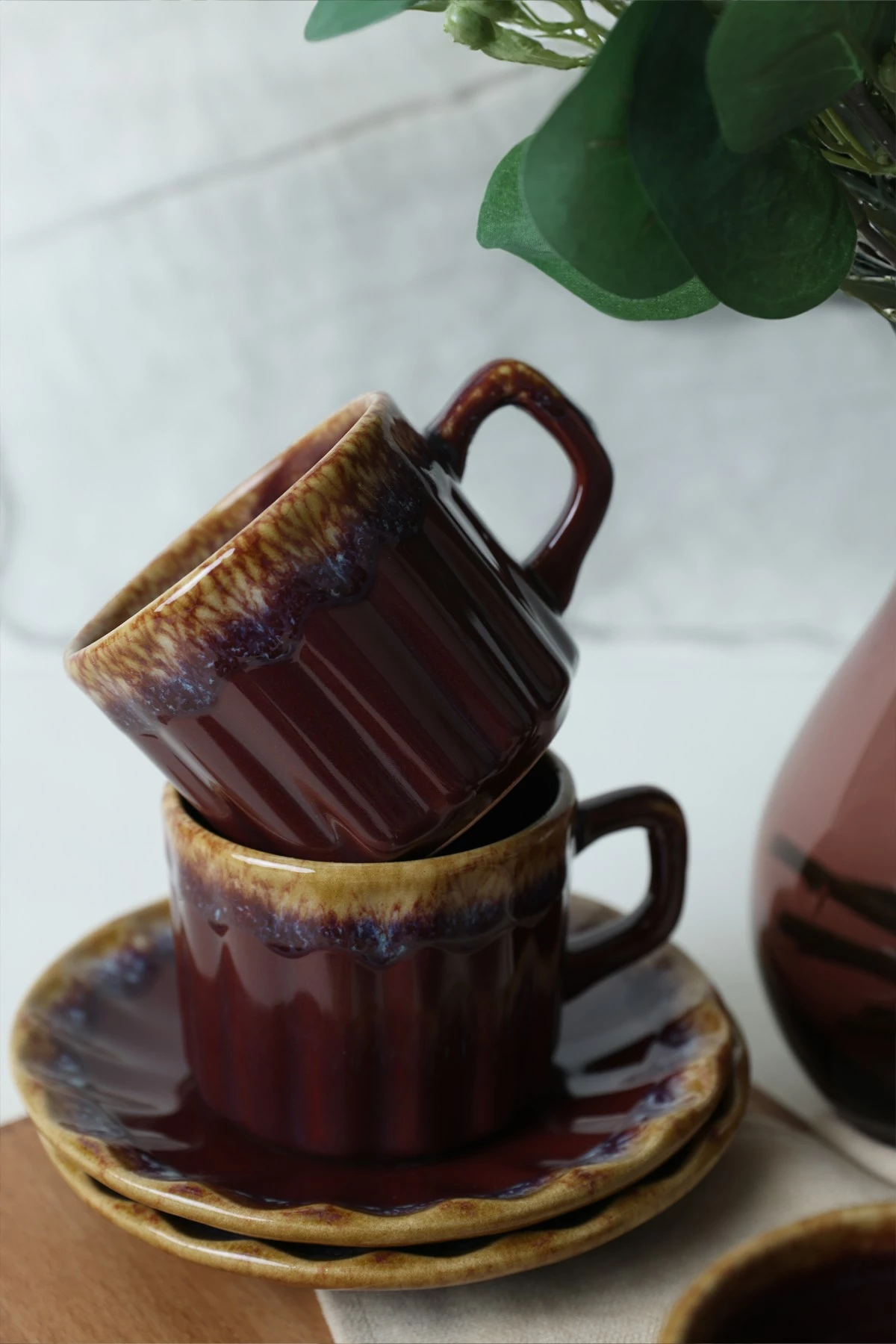 Set filxhanësh çaji (12 copë), Hermia Concept, X00018094, ngjyrë damson