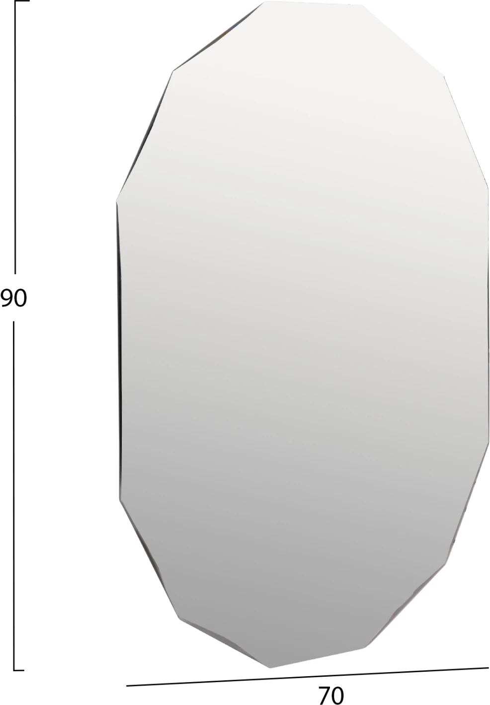 Pasqyrë muri CANE FH4493 pa kornizë 70x90Hcm.