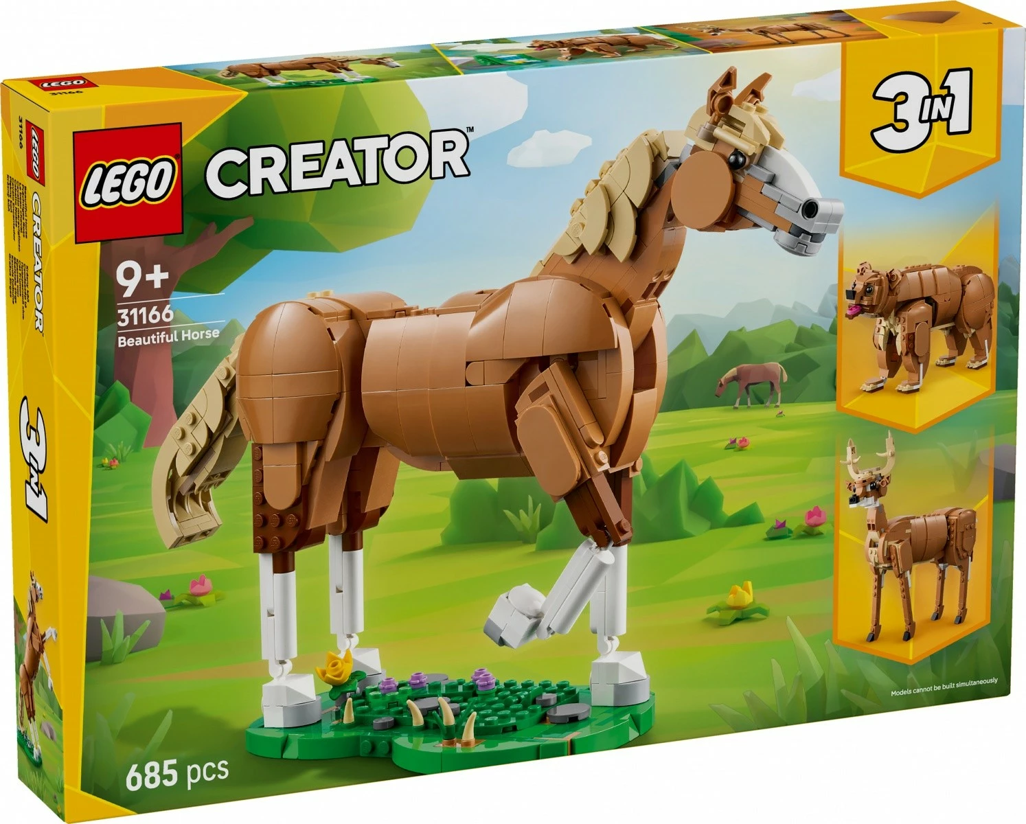 Set LEGO Creator 3-in-1 31166 Beautiful Horse, 685 pjesë