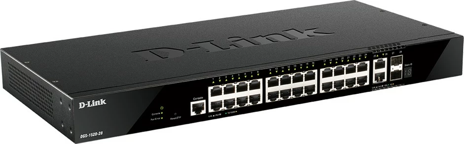 Switch D-Link DGS-1520-28/E, Managed, 28 porta, 10G Ethernet, Rack 1U, i zi