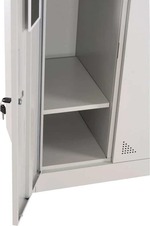 Dollap metalik BRAILA FH5546.11 6 kabinete me çelësa, ngjyrë gri e lehtë, 90x45x185H cm