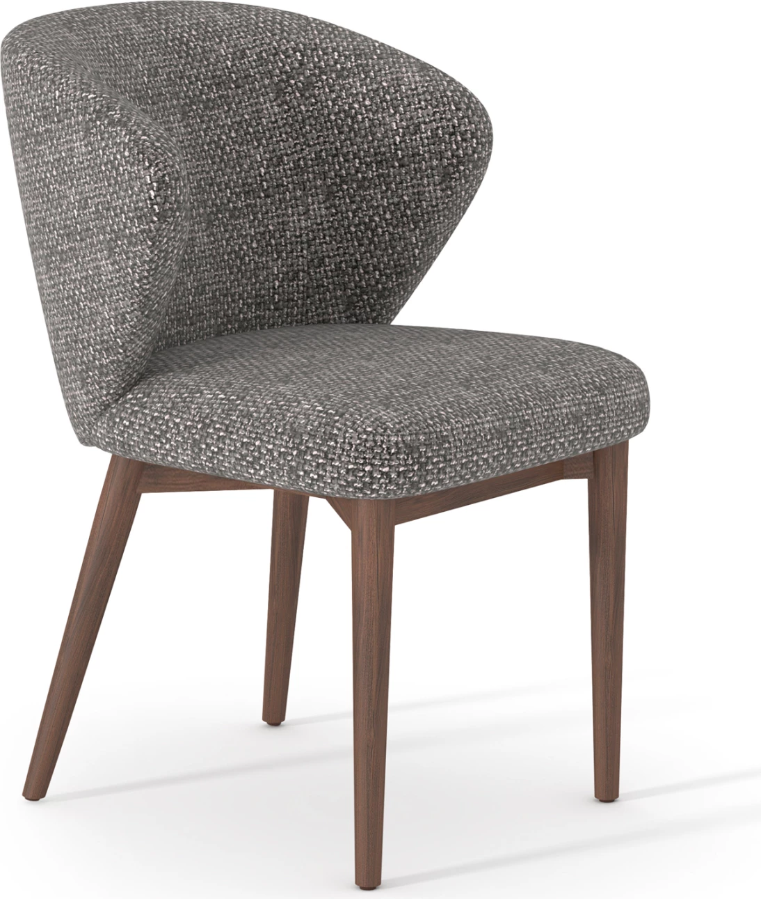 Karrige ngrënieje Swaive, stof gri, këmbë frakson, CD18105.02, 58x62x82H