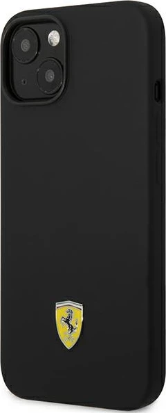 Mbështjellës Ferrari FEHCP14SSIBBK për iPhone 14 6.1", silikon, i zi