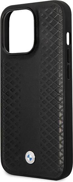 Mbështjellës BMW BMHMP14L22RFGK për iPhone 14 Pro 6.1", lëkurë, MagSafe, i zi