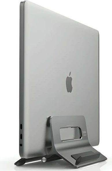 Mbajtës vertikal për laptop SODI SMS-300, alumin, vetë-rregullues me gravitet, deri 27 mm, 162 x 88 mm, argjendtë