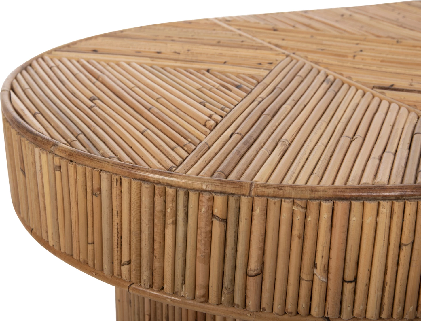 Tavolinë kafeje, sipërfaqe ovale, GATSBY, ngjyrë natyrale, FH9870, 110x59x39H cm