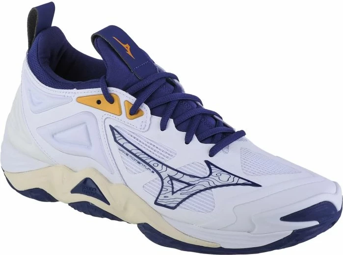 Atlete për meshkuj Mizuno Wave Momentum 3, të bardhë me blu deti