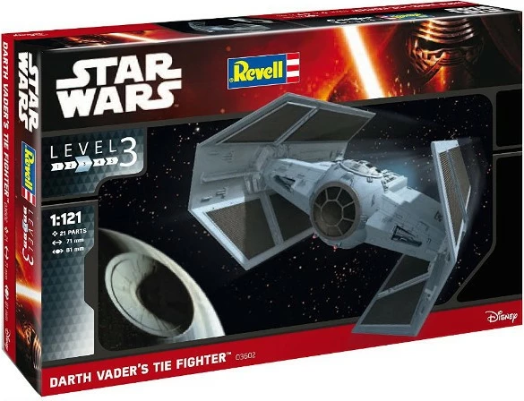 Model plastik Revell Star Wars Darth Vader's TIE Fighter 1:121