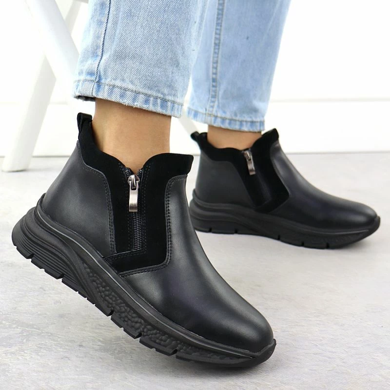 Çizme lëkure për femra Filippo 7292, të zeza