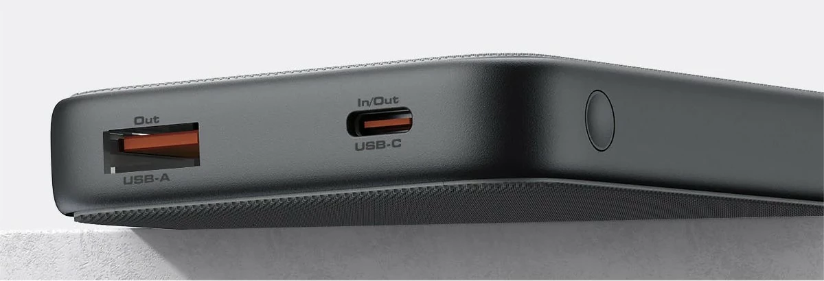 Power bank AUKEY PB-Y46P Spark Go, 10000mAh, 22.5W, 2xUSB, USB-C kabllo, Zi