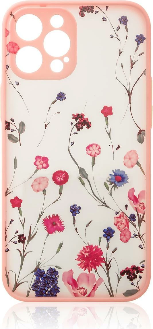 Mbështjellës Hurtel Design Case për iPhone 12 Pro Max, lule, rozë
