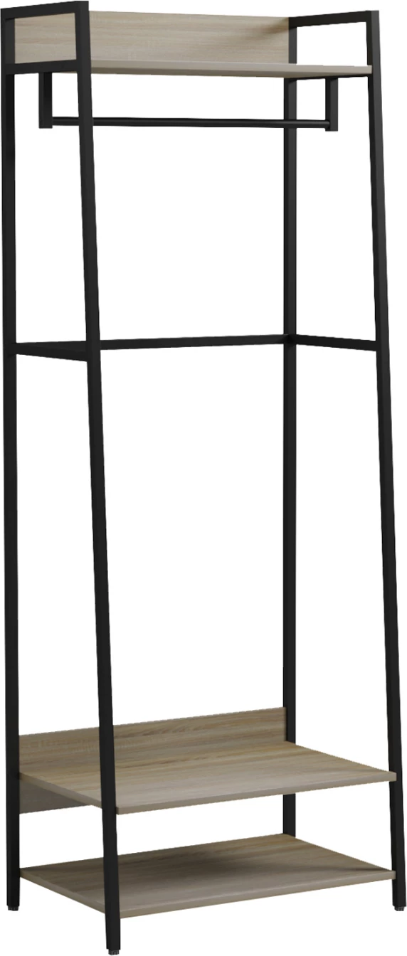 Mobilje hyrëse, gardërobë e hapur, ARANJA FH18085, metal-melaminë, 64x40x169 cm