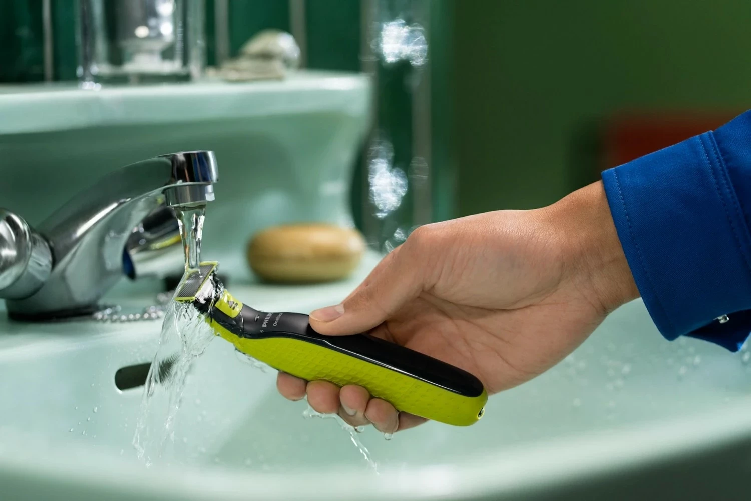 Koka rezervë për makinën rroje Philips OneBlade 360 QP624/50, 2 copa, limon