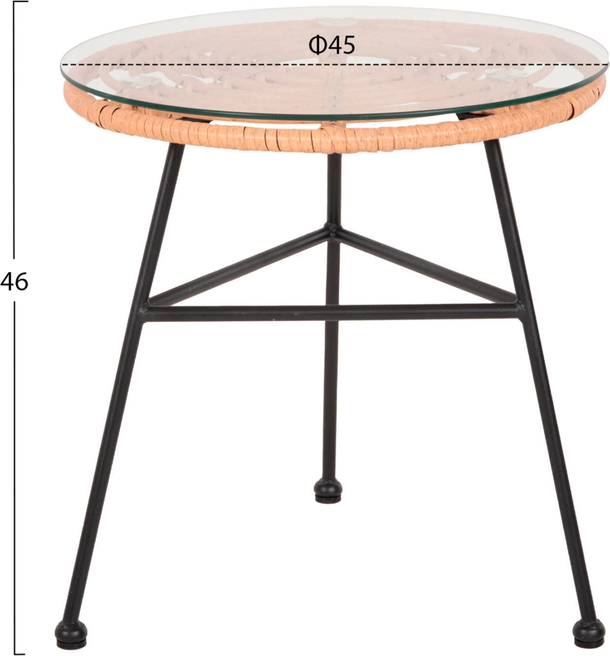 Set kopshti tavolinë & karrige ALLEGRA FH21047.11, 3 pjesë, ratan