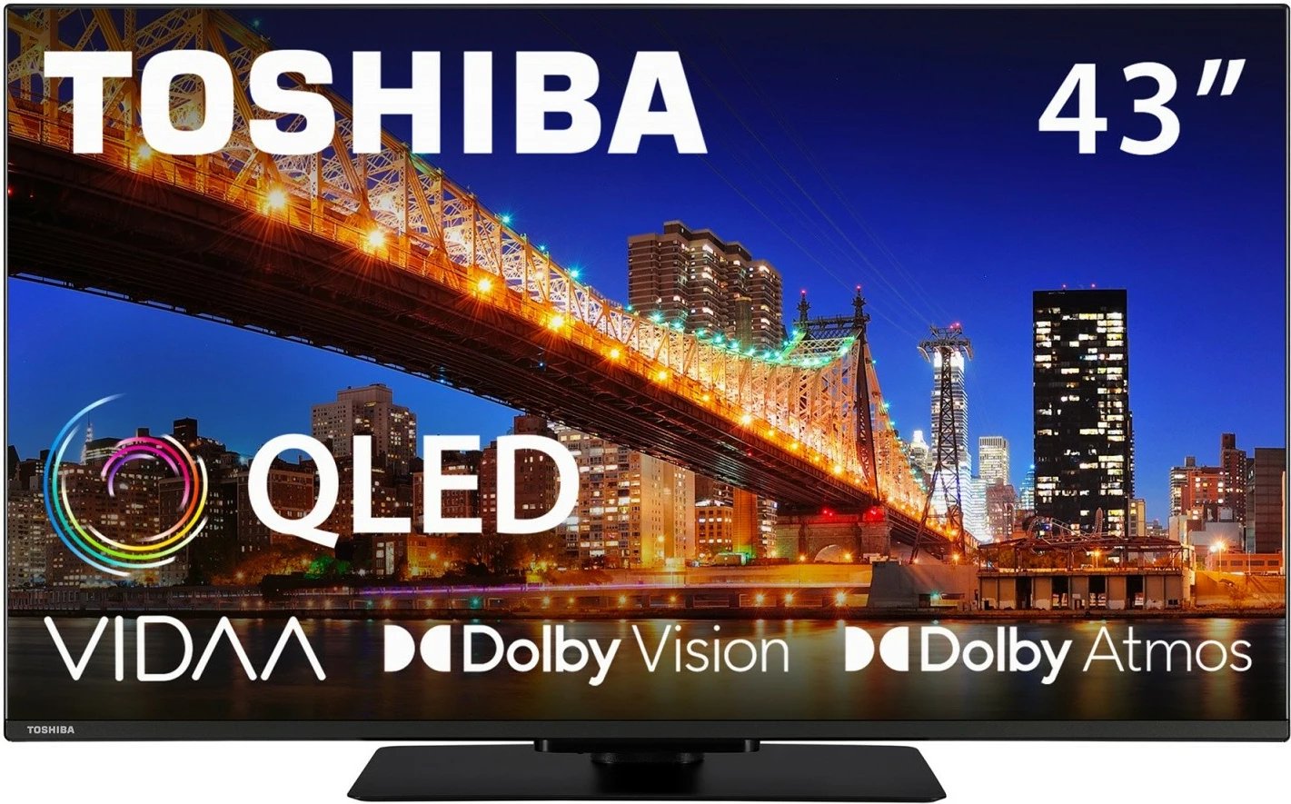 Televizor QLED Toshiba 43QV3F63DG, 43 inç, Ultra HD/4K, Smart TV, i zi
