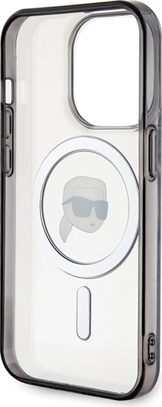 Mbështjellës Karl Lagerfeld KLHMP15XHKHNOTK për iPhone 15 Pro Max 6.7", transparent, MagSafe