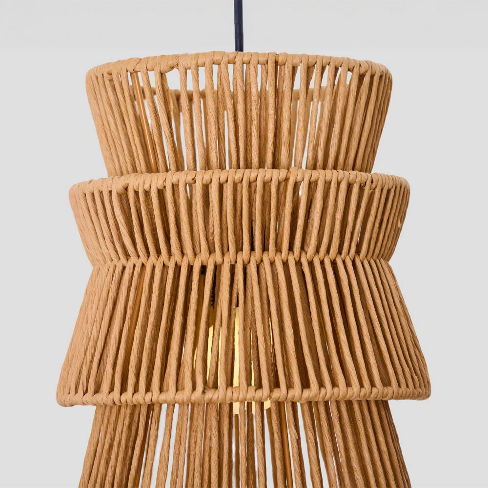 Llambë tavani CLEO, litar kafe, letër, 26.5x38.5cm