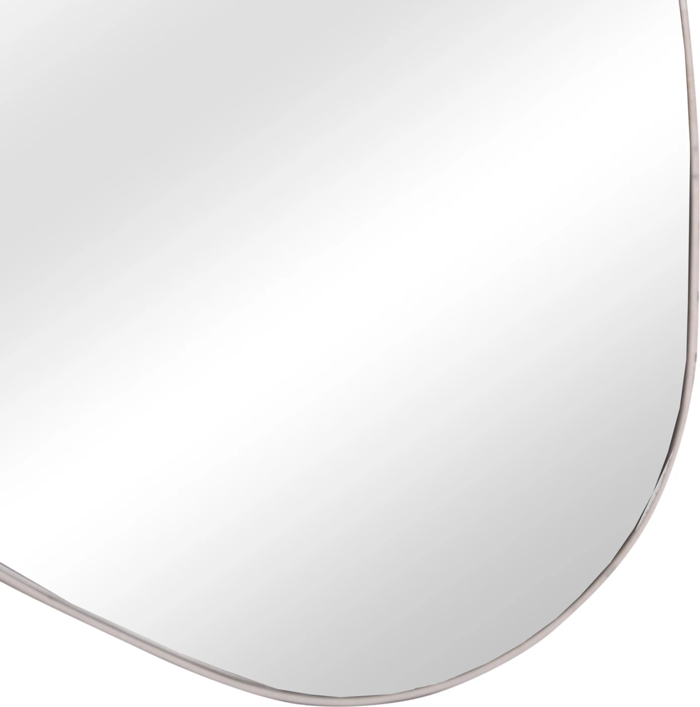 Pasqyrë muri e parregullt, kornizë MDF, ngjyrë mermeri të bardhë, FH4487.05, 60x80 cm