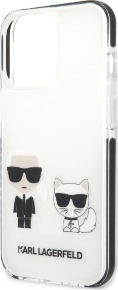 Mbështjellës Karl Lagerfeld KLHCP13XTPEKCW për iPhone 13 Pro Max 6.7", Hardcase, Bardhë