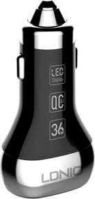 Karikues Për Veturë LDNIO C2 (Zezë)