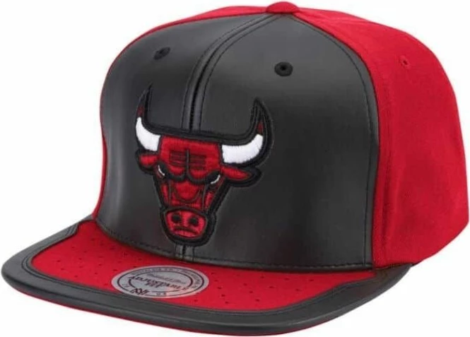 Kapelë snapback për meshkuj Mitchell & Ness Chicago Bulls, e zezë e kuqe