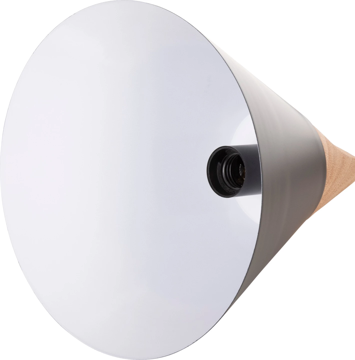 Llambë varëse tavani, kapak metali i zi, detaj druri, FH4148, Φ22x115H cm