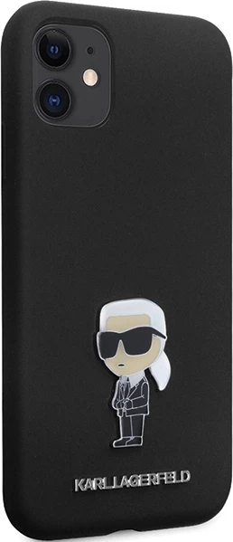 Mbështjellës Karl Lagerfeld KLHCN61SMHKNPK për iPhone 11/XR, silikon, i zi