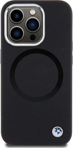 Mbështjellës BMW Signature Liquid Silicone MagSafe për iPhone 15 Pro Max, i zi