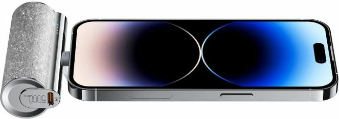 Powerbank VEGER W0573S 5000mAh USB-C me port të integrum, 12W PD/QC3.0, argjendtë