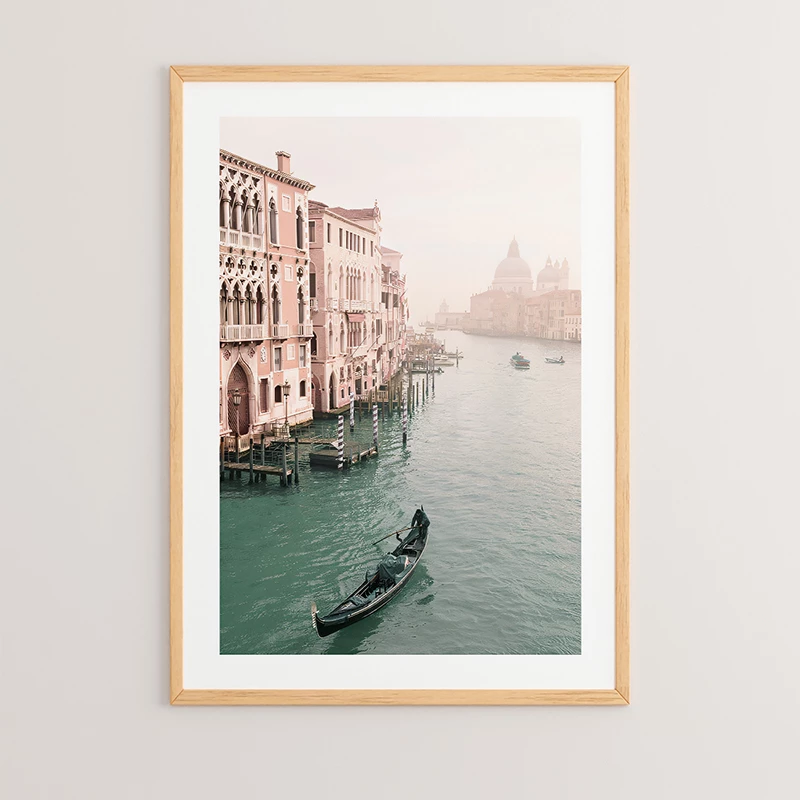 Pikturë muri në kornizë Venety, print digjital, shumëngjyrëshe, 33x1.5x48cm
