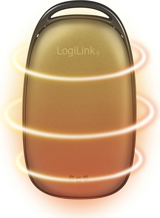 Powerbank LogiLink 4000 mAh, 1x USB-A, Handwärmer, metallik gri