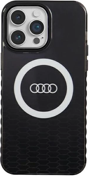 Mbështjellës Audi IML Big Logo MagSafe për iPhone 14 Pro Max, zi