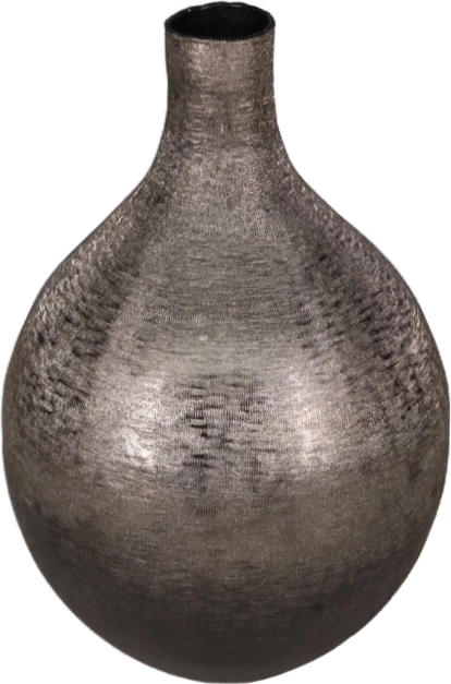 Vazo VERGE 1, alumin, ngjyrë smoke black, 21x21x28 cm