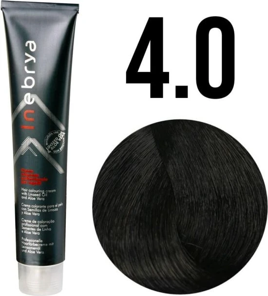 Ngjyrë për flokë Inebrya  4/0 Gështenjë, 100ml