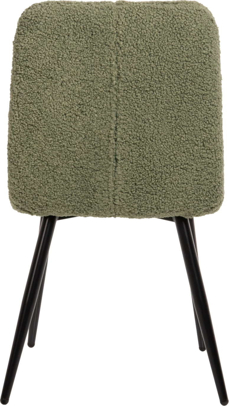 Karrige SHELLY FH8590.03, pëlhurë TEDDY, ngjyrë fistik e gjelbër-këmbë metalike të zeza, 48x64x87H cm., set prej 2 copë