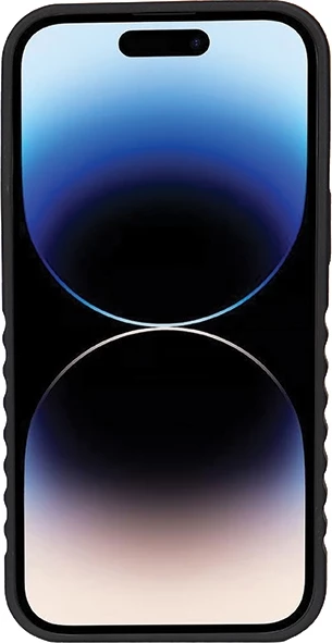 Mbështjellës Audi për iPhone 14 Pro Max, lëkurë sintetike, MagSafe, zi