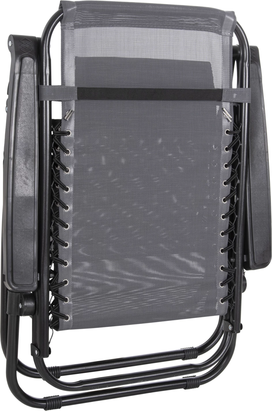 Karrige relaksuese COMPANION, tekstilene gri, metal i zi, 67x145x110cm, set prej 2 copash