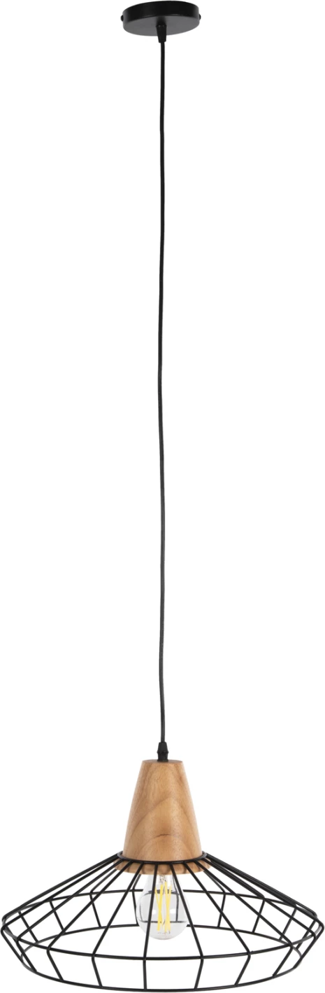 Llambë varëse tavani, metal druri, e zezë, FH4160, Φ39x117H cm