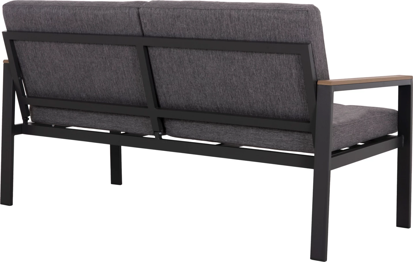 Divan i jashtëm dy ulëse, alumin & jastëkë, ngjyrë antracit, SAFIN FH6279.03, 140x70x77cm