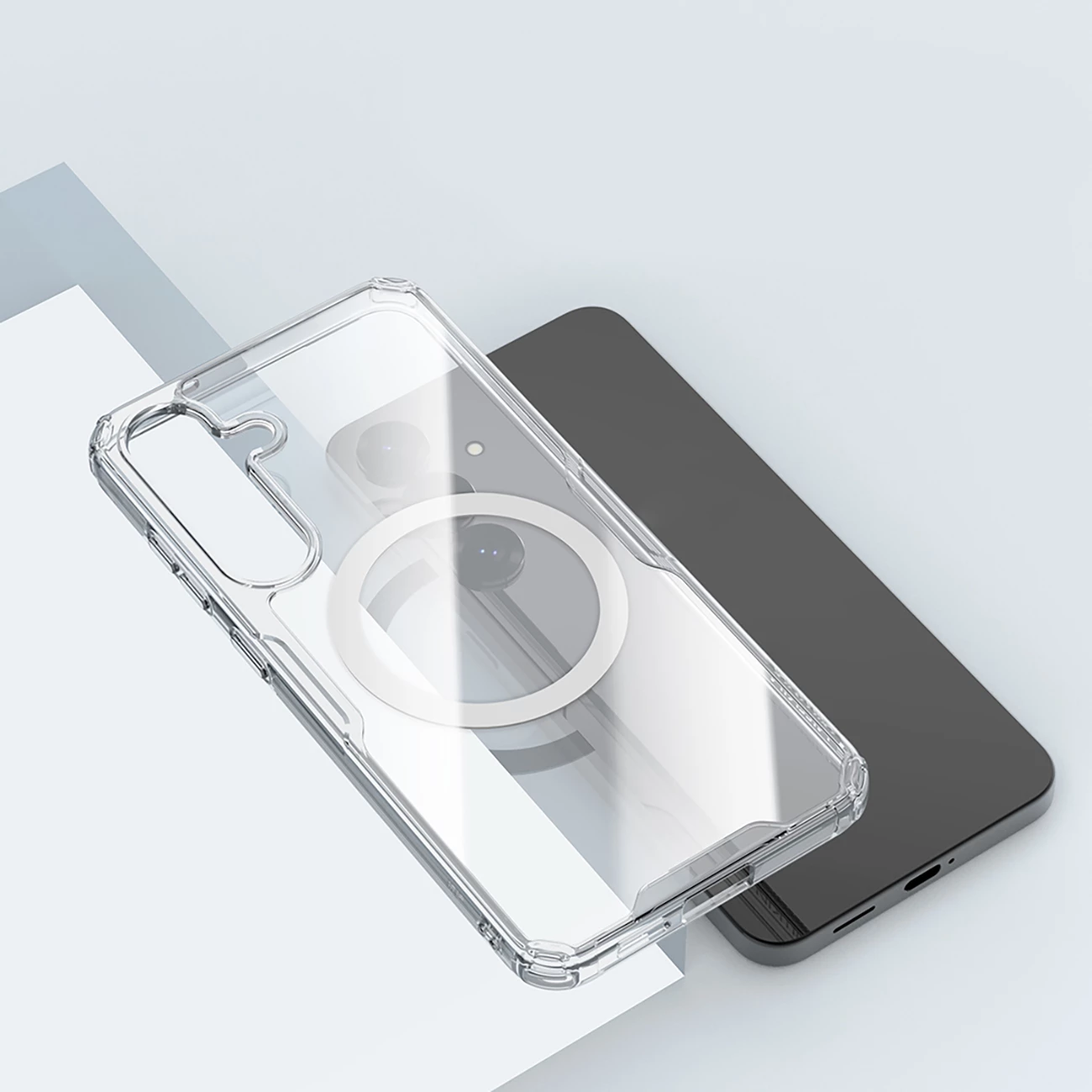 Mbështjellës Nillkin Nature TPU Pro Magnetic me MagSafe për Samsung Galaxy S25, Bardhë