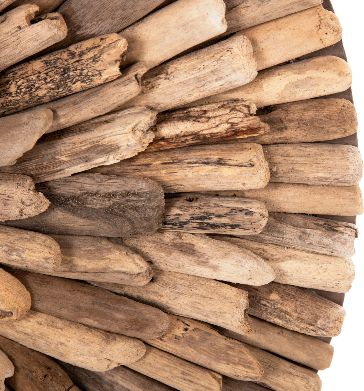 Dekor muri i rrumbullakët CHIIKI FH4298, dru natyral, Φ60 cm