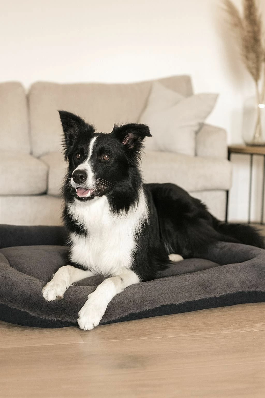 Shtrat për qen Sally, ngjyrë antracit, 55x75cm