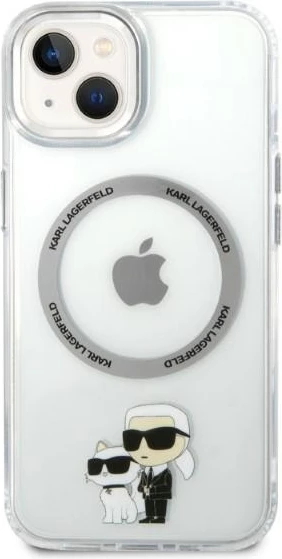 Mbështjellës Karl Lagerfeld KLHMP14MHNKCIT për iPhone 14 Plus 6.7", transparent, me MagSafe