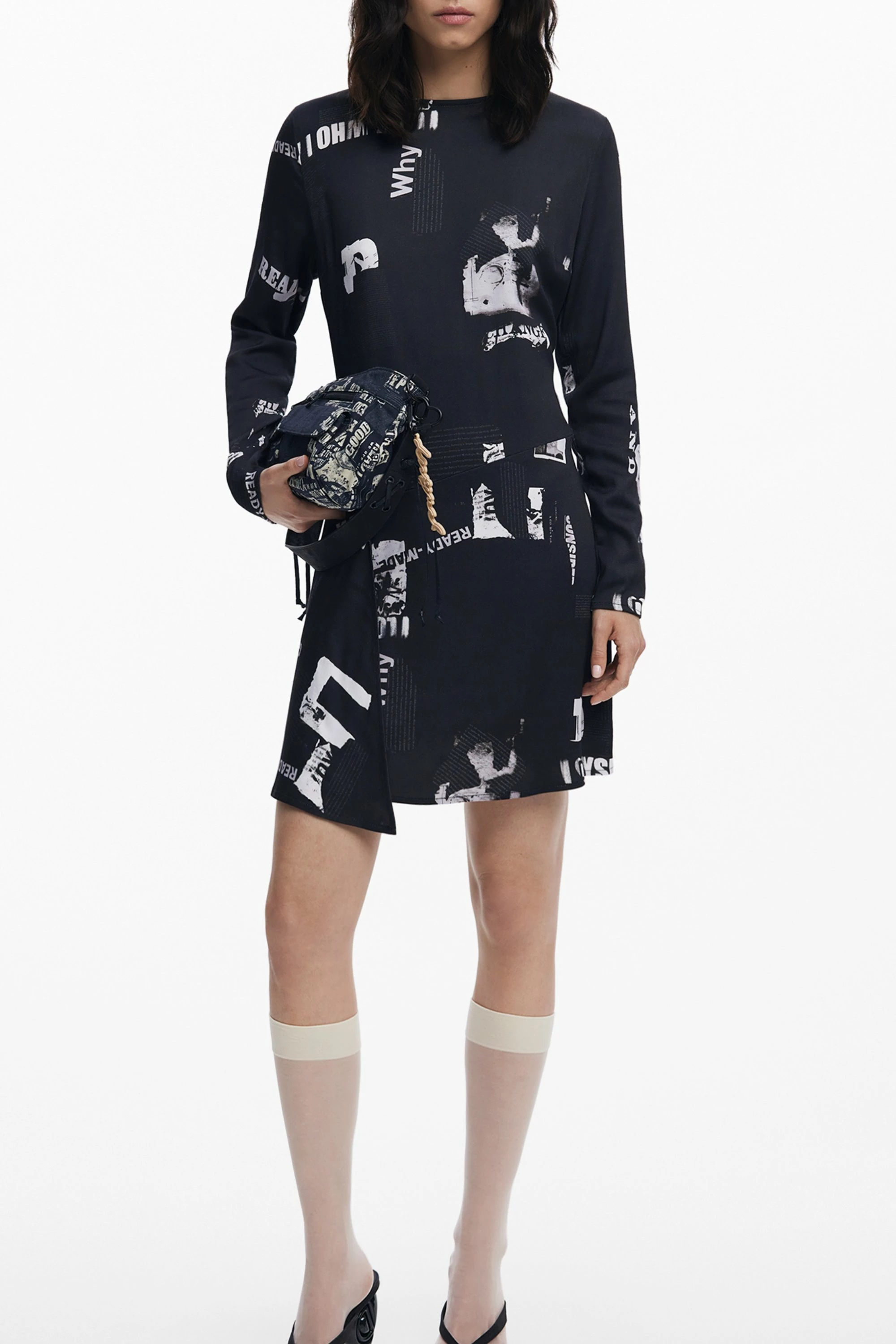 Fustan për femra DESIGUAL, i shkurtë, i zi