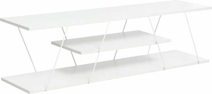 Komodë TV Tars, e bardhë, 120x30x33cm